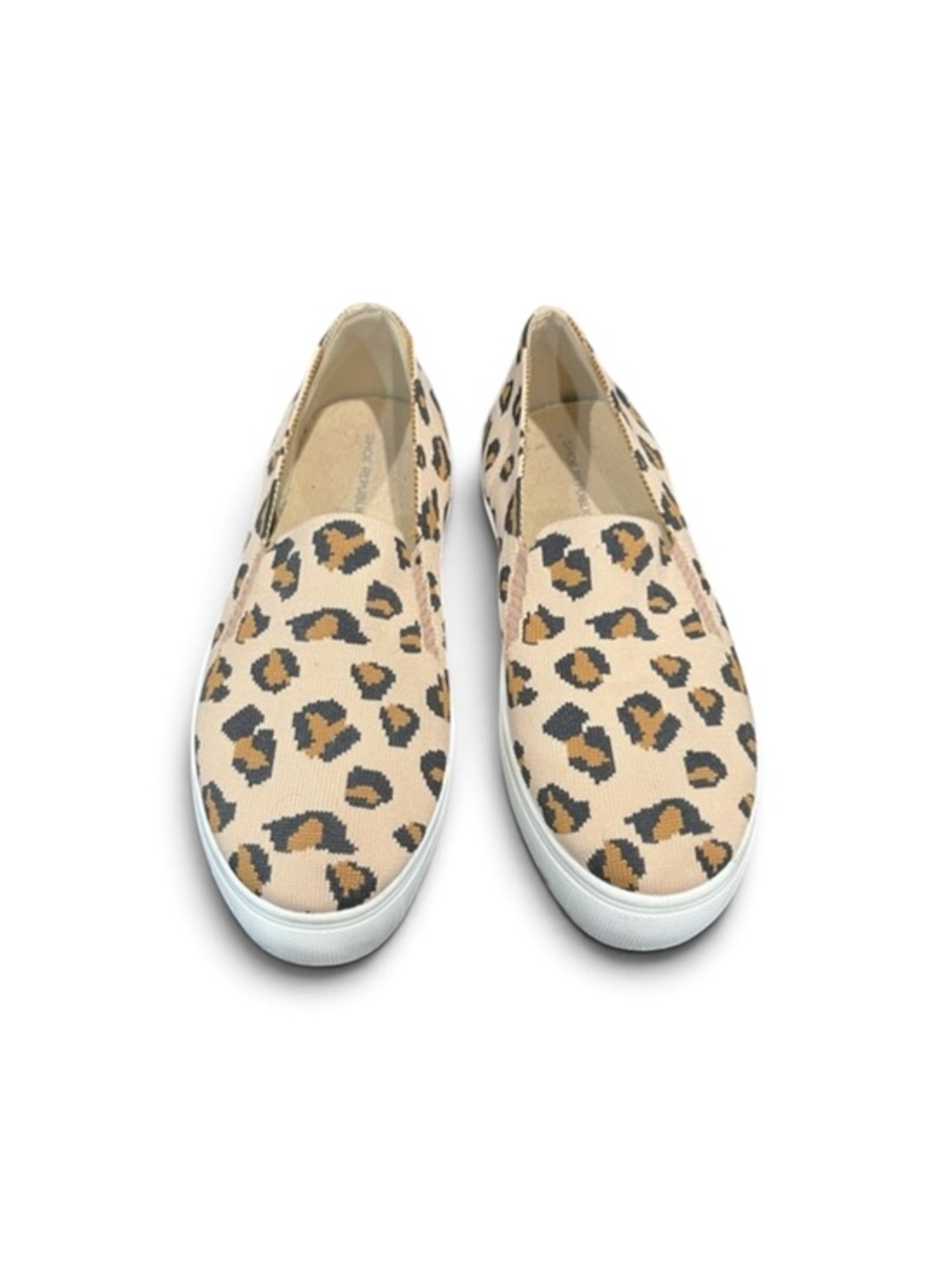 Shoe Republic LA Leopard Slip-On Sneakers - Beige, Black, Tan women’s 8